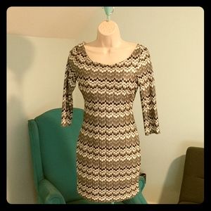 Black and white Chevron dress